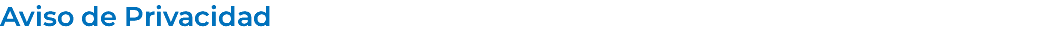 Aviso de Privacidad